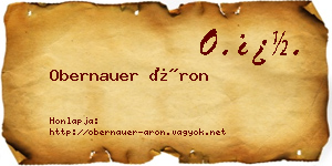 Obernauer Áron névjegykártya